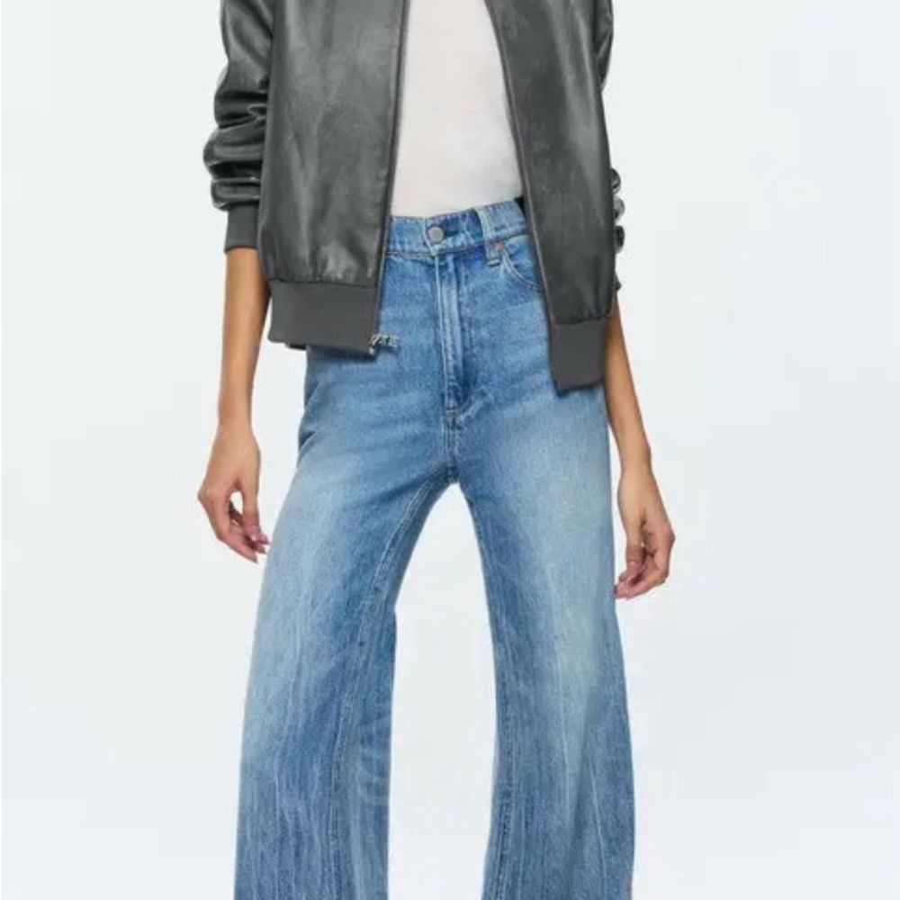 Alice + Olivia Silver Leather Jacket
